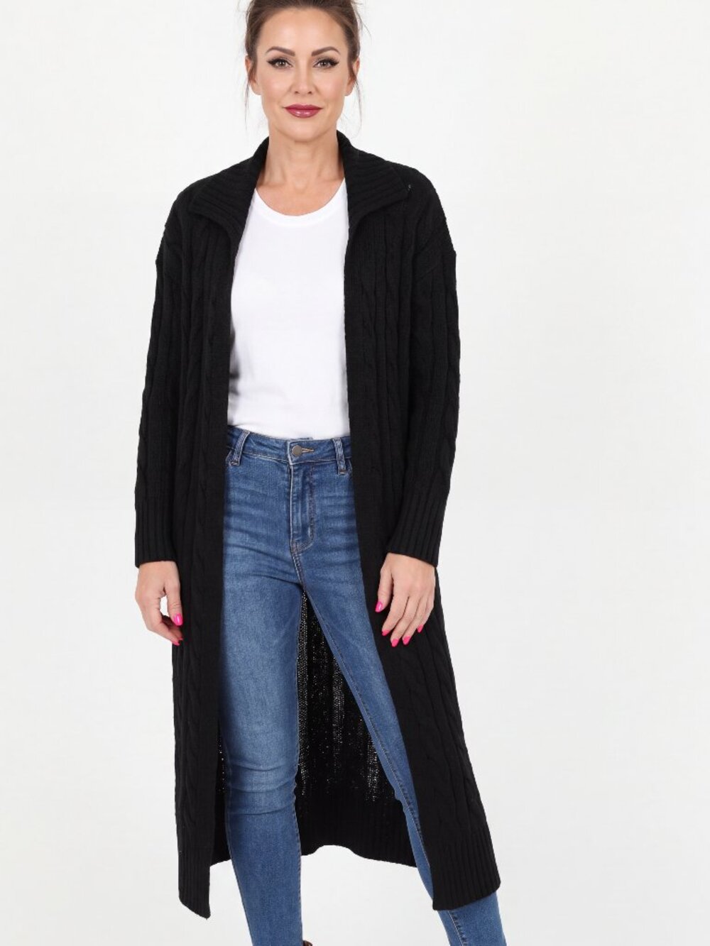 NWT Angie Long Knit Cardigan Sweater | Black Duster